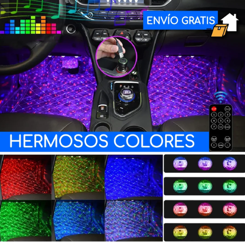 Set De Luces Led Interiores Para Autos